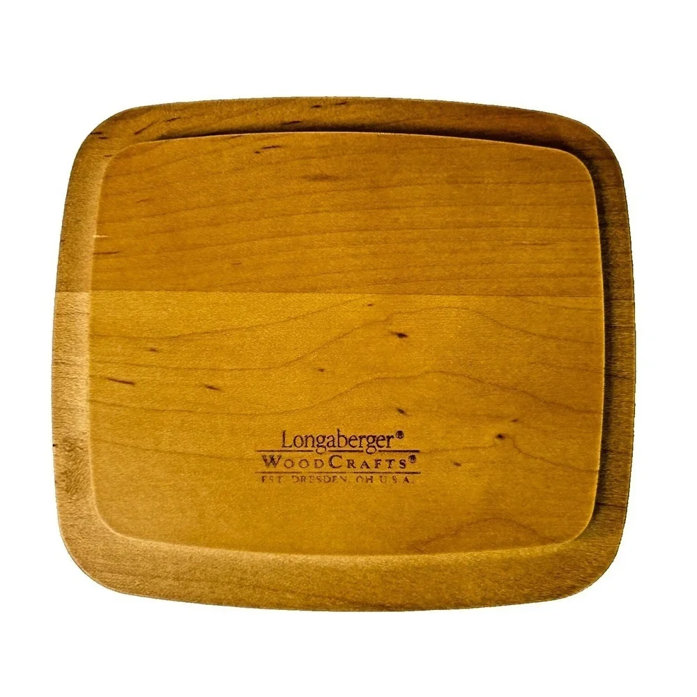 Longaberger Father's Day POCKET CHANGE Basket w/Lid‎ Protector Leather Trim 2003